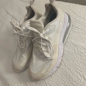 Womens White Nike Airmax 270 React Sneakers
